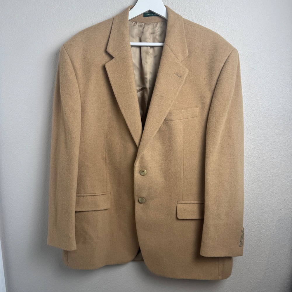 Lauren Ralph Lauren 100% Camel Hair Blazer Mens 44R Tan Sport Coat Canada